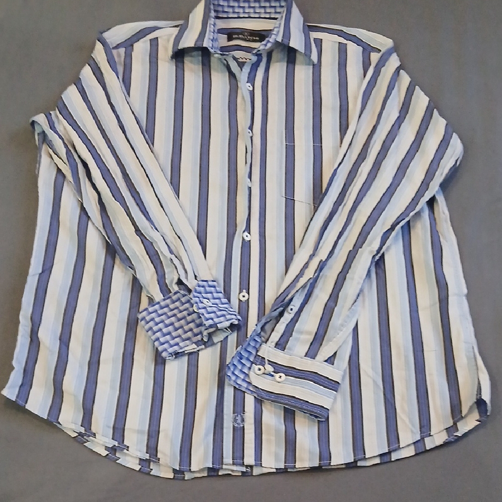 Bugatchi Men's Multi-Striped Button Down Shirt - image 4